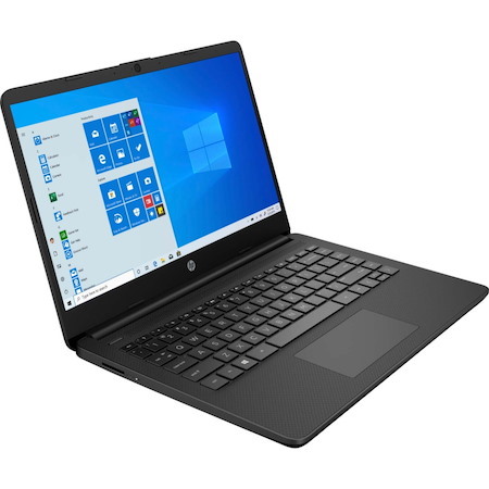 HP 14-dq0000 14-dq0020nr 14" Notebook - HD - 1366 x 768 - Intel Celeron N4020 Dual-core (2 Core) 1.10 GHz - 4 GB Total RAM - 64 GB Flash Memory - Jet Black