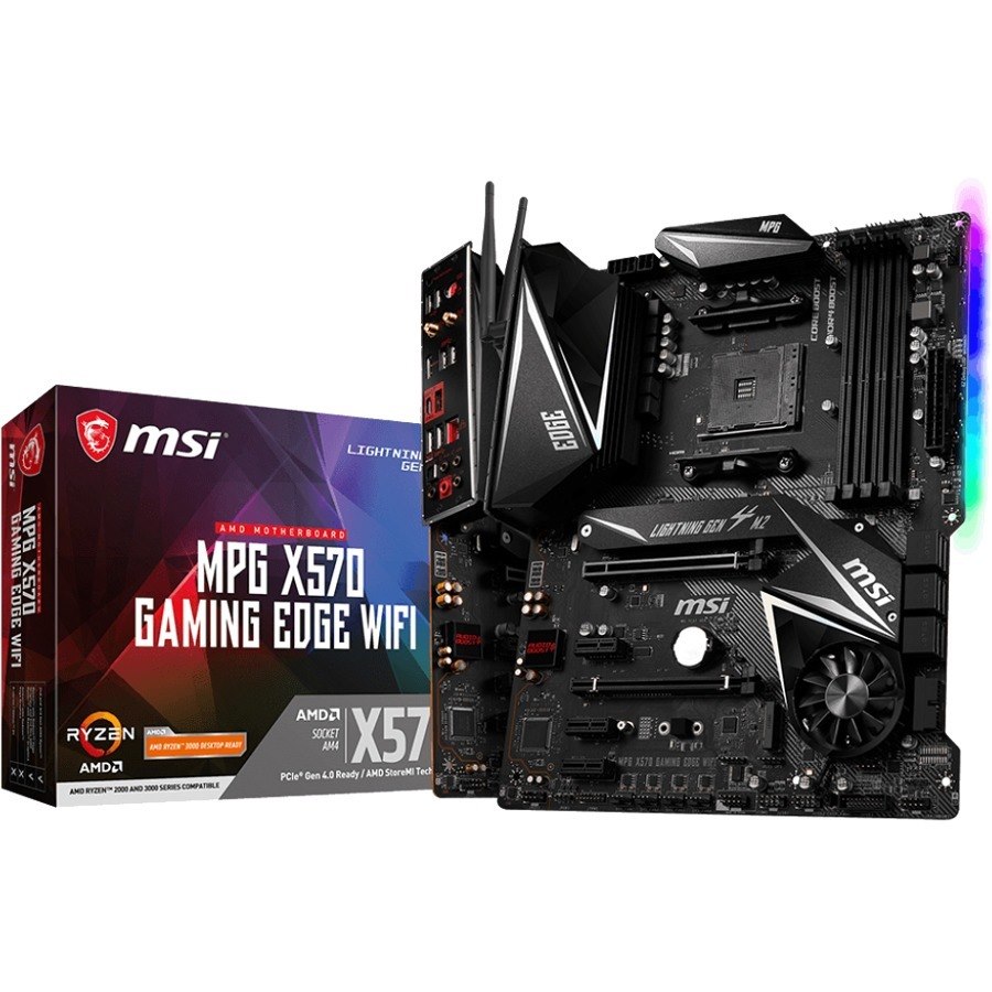 MSI MPG X570 GAMING EDGE WIFI Desktop Motherboard - AMD X570 Chipset - Socket AM4 - ATX