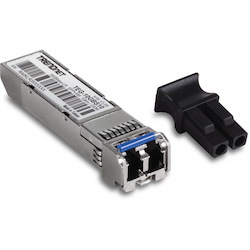 TRENDnet SFP to RJ45 10GBASE-LR SFP+ Single Mode LC Module; TEG-10GBS10; Up to 10 km (6.2 Miles); Hot Pluggable SFP Transceiver; Duplex LC Connector; 1310nm; 3.3V Power Supply; Lifetime Protection