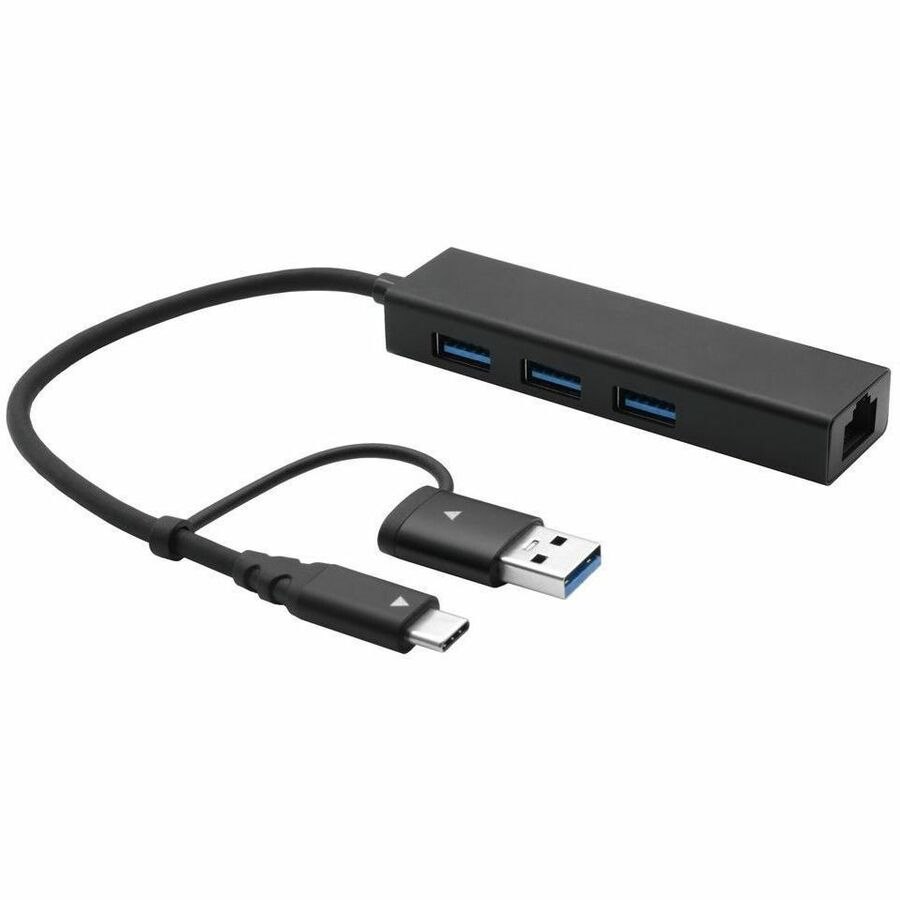 4XEM 3 port USB-C & USB-A Hub with RJ-45 Ethernet and USB-A Adapter- TAA