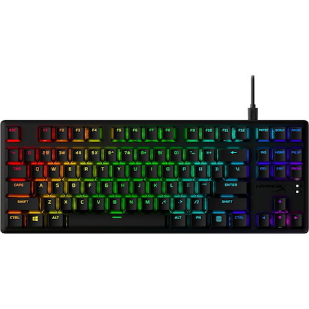 HyperX Alloy Origins Core Gaming Keyboard - Cable Connectivity - USB 2.0 Interface - RGB LED - English (US) - Black