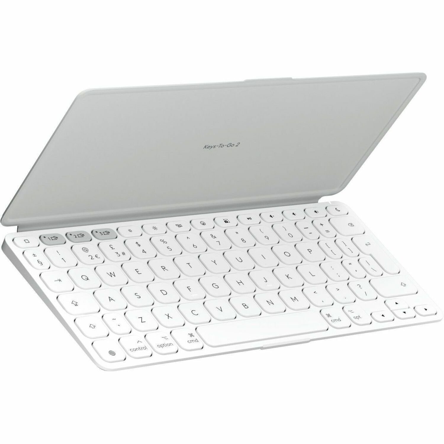 Logitech Keys-To-Go 2 Keyboard - Wireless Connectivity - English (UK) - QWERTY Layout - Pale Gray