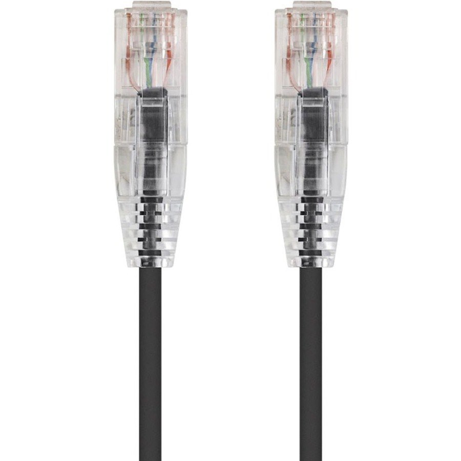 Monoprice SlimRun Cat6 28AWG UTP Ethernet Network Cable, 6-inch Black