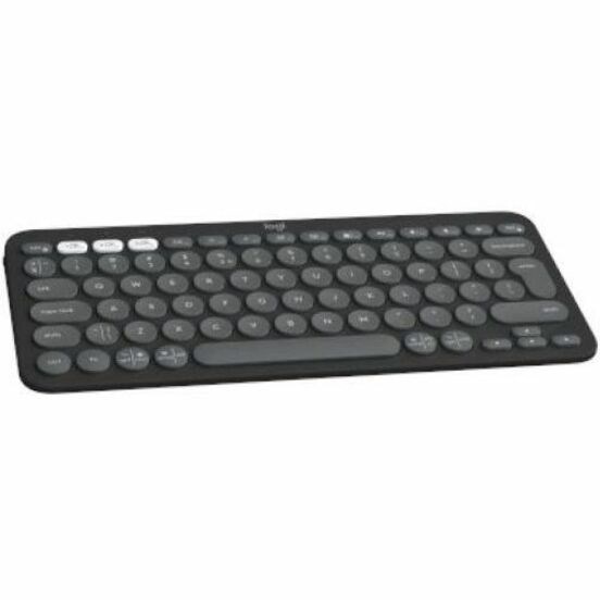 Logitech Pebble Keys 2 K380s Keyboard - Wireless Connectivity - USB Interface - English (UK) - QWERTY Layout - Tonal Graphite