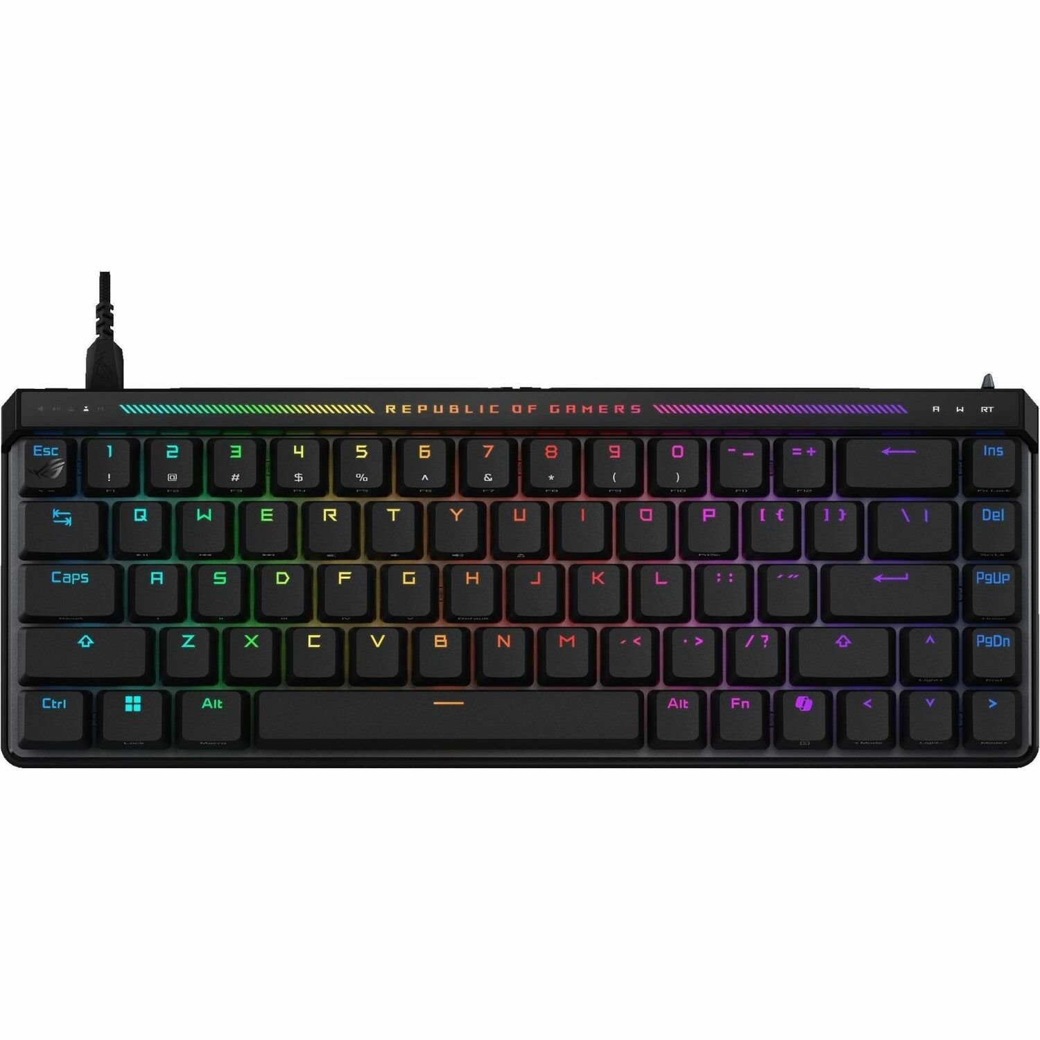 Asus ROG Falchion Ace HFX Gaming Keyboard - Cable Connectivity - USB 2.0 Interface - RGB LED - Black