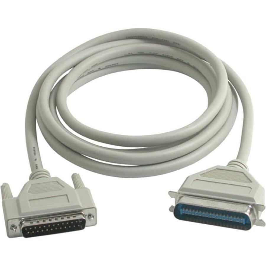 C2G 10ft IEEE-1284 DB25 Male to Centronics 36 Male Parallel Printer Cable