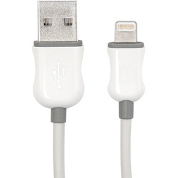 Rocstor Premium 6 ft./2 m. White Lightning to USB Charge Sync Cable