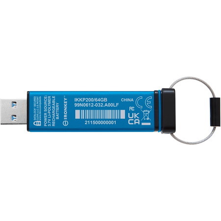 IronKey Keypad 200 IKKP200 64 GB USB 3.2 (Gen 1) Type A Flash Drive - XTS-AES