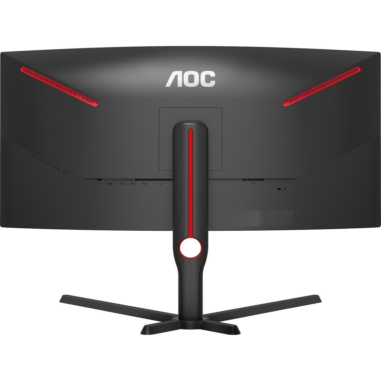 AOC CU34G3S 34" Class UW-QHD Curved Screen Gaming LCD Monitor - 21:9 - Black, Red