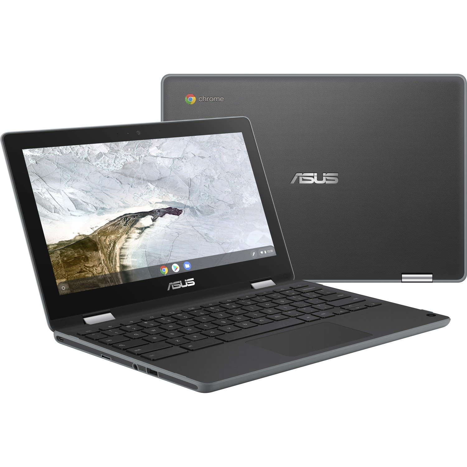 Asus Chromebook Flip C214 C214MA-YB02T 11.6" Touchscreen Chromebook - HD - Intel Celeron N4020 - 4 GB - 32 GB Flash Memory - Dark Gray