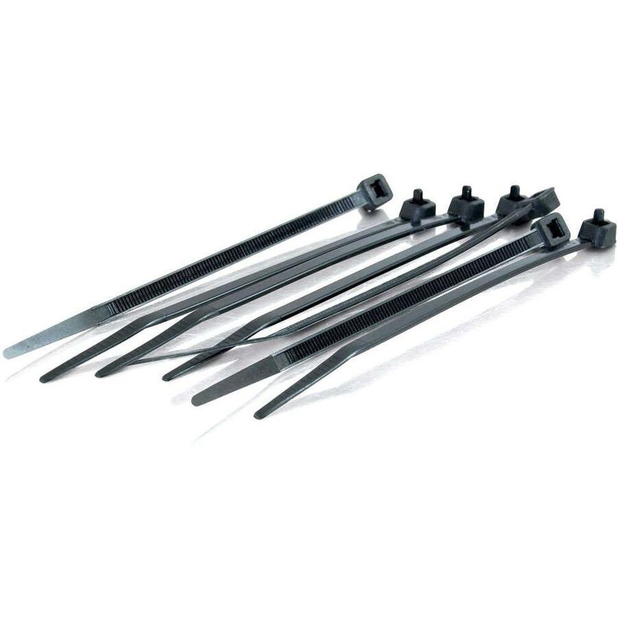 C2G 6in Cable Tie Multipack (100-Pack) - Black (TAA Compliant)