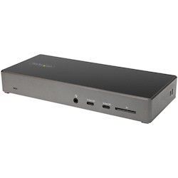 StarTech.com USB C Dock, Triple 4K Monitor USB-C Docking Station with DP 1.4 & DSC, 2x DisplayPort & 1x HDMI, 100W PD, 6x USB (2x 10Gbps)