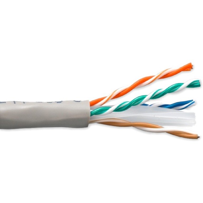 ENET Cat6 Stranded 23AWG 4Pair, 550 MHz Copper Cable UTP CMR Jacket 1000ft, Gray