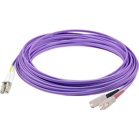 AddOn 2m LC (Male) to LC (Male) Purple OM1 Duplex Fiber OFNR (Riser-Rated) Patch Cable