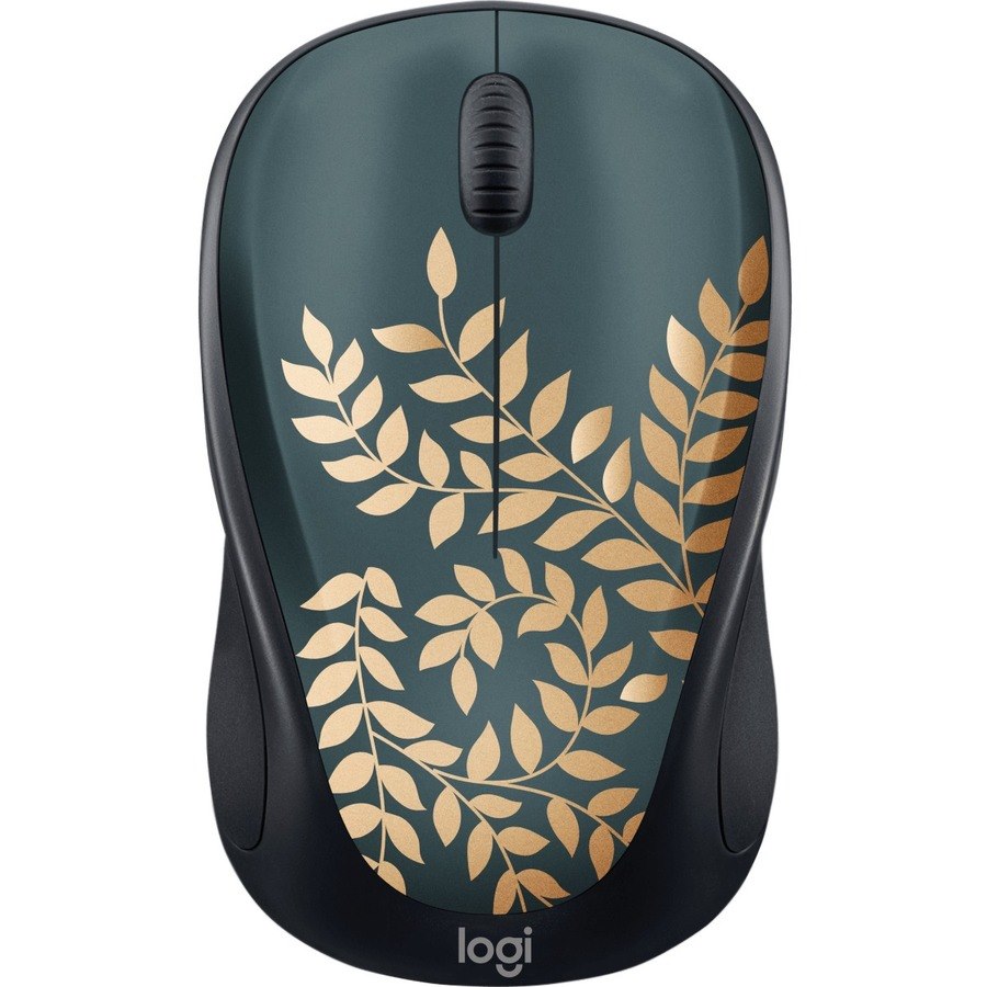 Logitech Design Collection Limited Edition Wireless Mouse with Colorful Designs - USB Unifying Receiver, 12 months AA Battery Life, Portable & Lightweight, Easy Plug & Play with Universal Compatibility - GOLDEN GARDEN