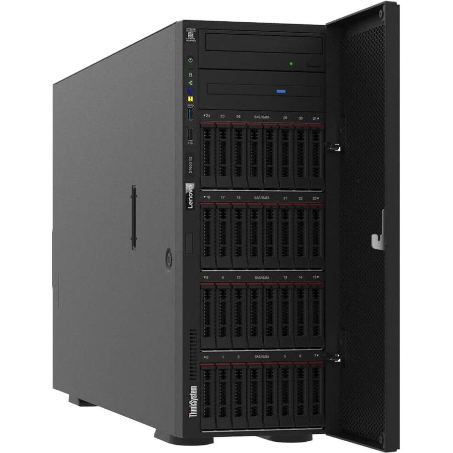 Lenovo ThinkSystem ST650 V2 7Z74A00ZEA 4U Tower Server - 1 x Intel Xeon Gold 5315Y 3.20 GHz - 32 GB RAM - 12Gb/s SAS, Serial ATA/600 Controller