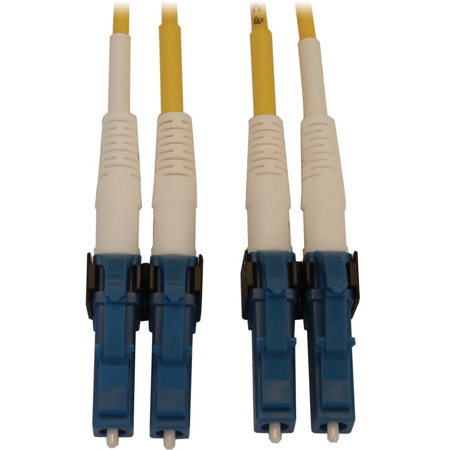 Eaton Tripp Lite Series 400G Duplex Singlemode 9/125 OS2 Switchable Fiber Optic Cable (LC/UPC M/M), LSZH, Yellow, 8 m (26.2 ft.)