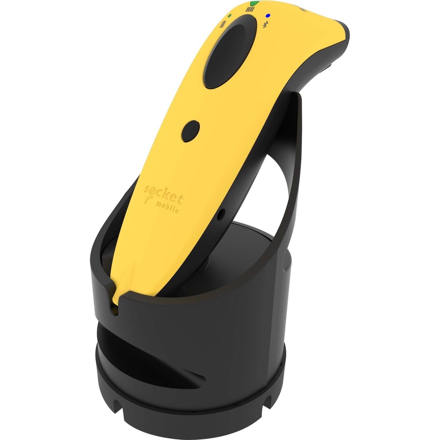 Socket Mobile SocketScan&reg; S730, Laser Barcode Scanner, Yellow & Black Charging Dock