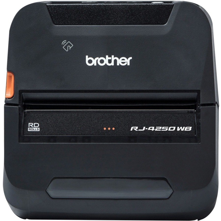Brother RJ-4250WB Desktop Direct Thermal Printer - Monochrome - Label/Receipt Print - USB - Bluetooth - Wireless LAN - Near Field Communication (NFC)