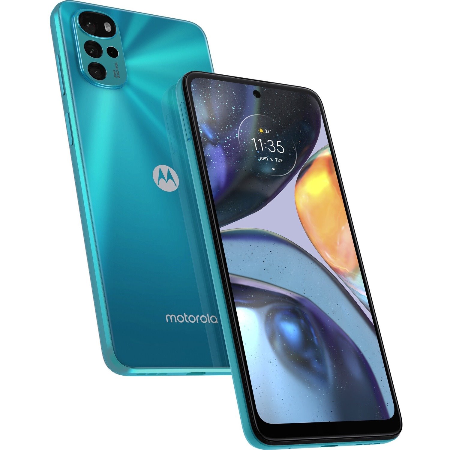 Motorola moto g22 64 GB Smartphone - 16.5 cm (6.5") LCD HD+ 1600 x 720 - Octa-core (Cortex A53Quad-core (4 Core) 2.30 GHz + Cortex A53 Quad-core (4 Core) 1.80 GHz - 4 GB RAM - Android 12 - 4G - Iceberg Blue