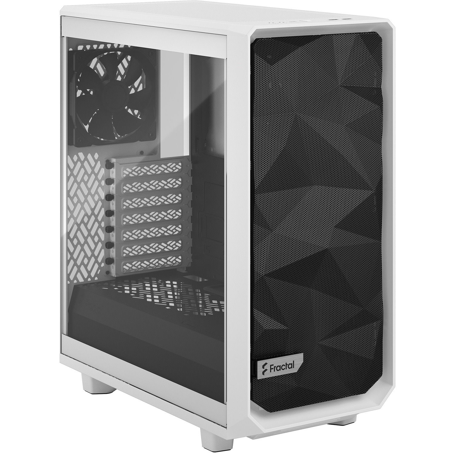 Fractal Design Meshify 2 Compact Computer Case - ATX Motherboard Supported - Mid-tower - Tempered Glass, Steel, Mesh - White