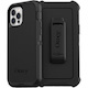 OtterBox Defender Rugged Carrying Case (Holster) Apple iPhone 12 Pro, iPhone 12 Smartphone - Black