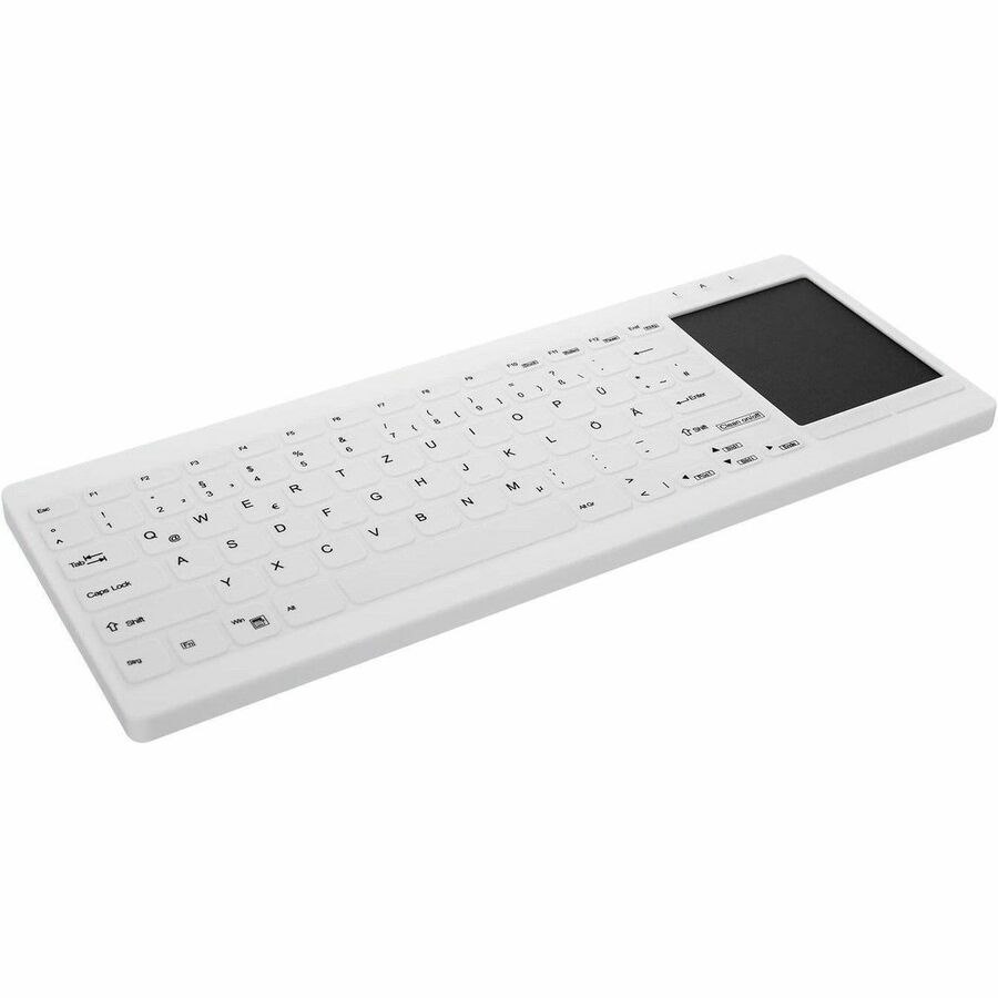 Active Key Keyboard - Cable Connectivity - USB 1.1 Interface - TouchPad - English (UK) - White