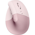 Logitech Lift Mouse - Bluetooth/Radio Frequency - USB Type A - Optical - 6 Button(s) - Rose