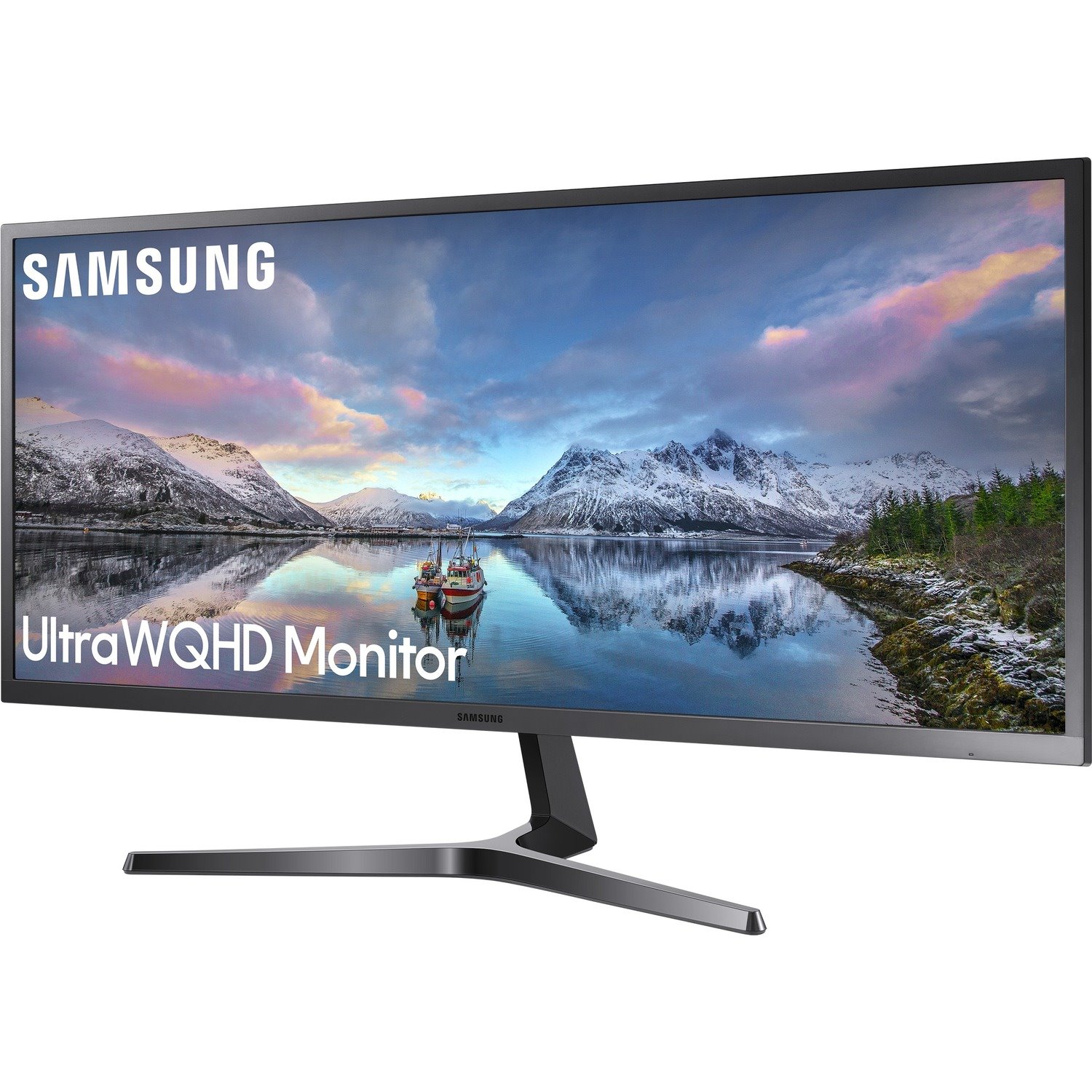 Samsung S34J550WQU 34" Class WQHD+ Gaming LCD Monitor - 21:9 - Dark Blue Gray
