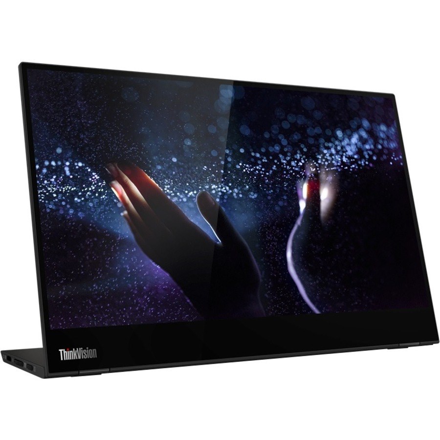 Lenovo ThinkVision M14, 14-inch Mobile TOUCH Monitor, In-Plane Switching Panel, Touch, 1920x1080 (16:9), Tilt, 2xUSB-Type C input, Cables inbox: USB Type-C, (Power Adapter is not provided), 3-year warranty