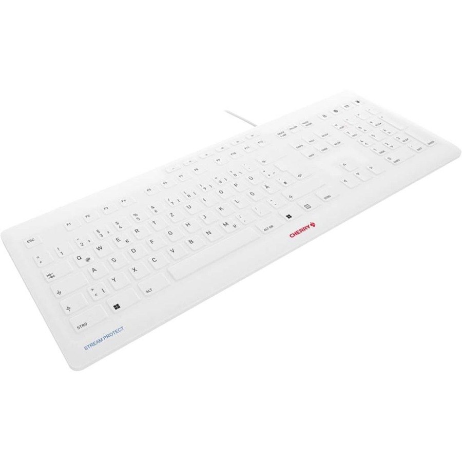 CHERRY Keyboard - Cable Connectivity - USB Interface - English (US) - Pale Gray