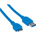 Manhattan SuperSpeed USB 3.0 A Male to Micro-B SuperSpeed Male Device Cable, 5 Gbps, 6 ft (2m), Blue