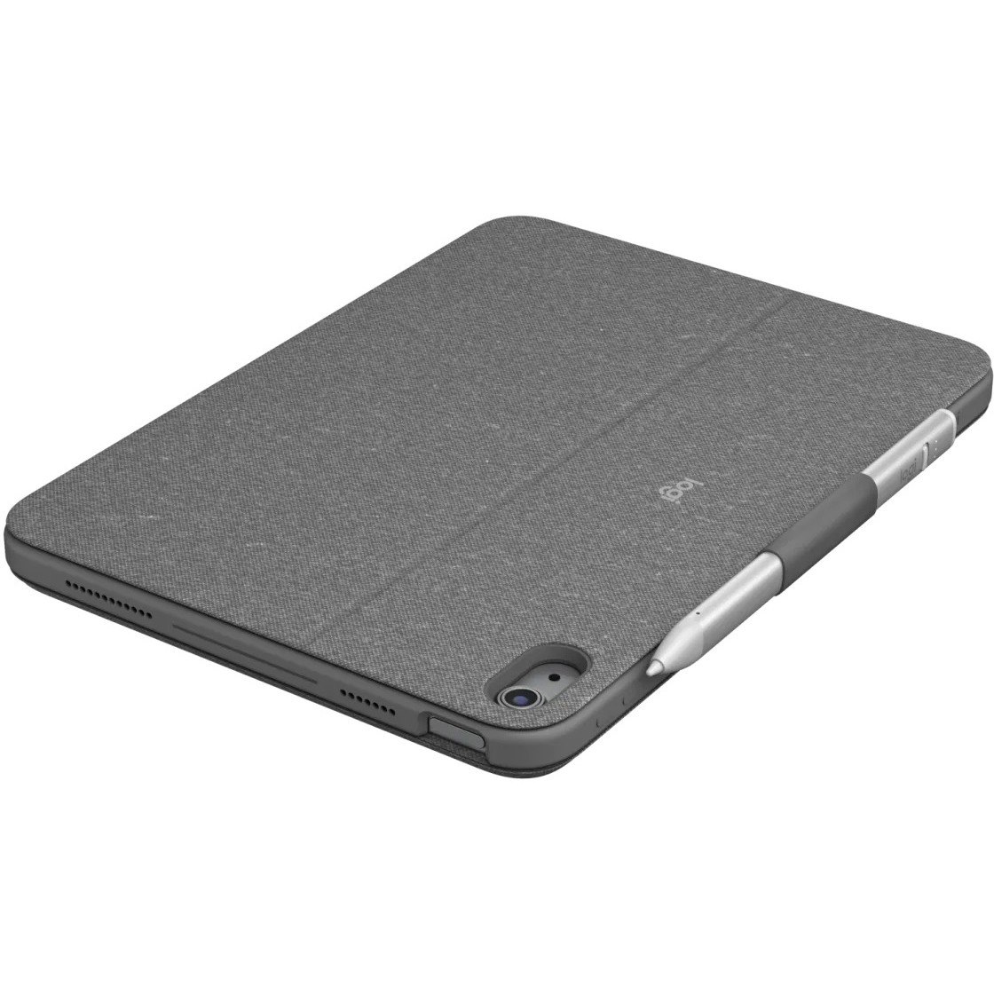 Logitech Combo Touch Keyboard/Cover Case (Folio) for 27.7 cm (10.9") Apple, Logitech iPad (10th Generation) Tablet - Oxford Gray