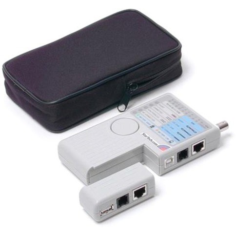 StarTech.com Professional Multi Function RJ45 RJ11 USB and BNC Cable Tester - Remote Cable Tester - Network testing device