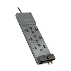 Belkin 12-Outlet Home/Office Surge Protector with 8-foot cord - 8 foot Cable - Black - 3780 Joules
