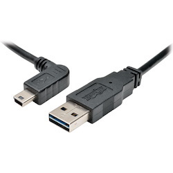 Tripp Lite by Eaton Universal Reversible USB 2.0 Cable (Reversible A to Left-Angle 5Pin Mini B M/M) 6 ft. (1.83 m)