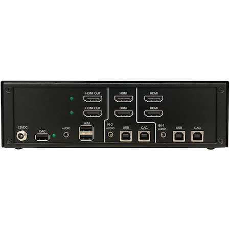 Tripp Lite by Eaton Secure KVM Switch, 2-Port, Dual Head, HDMI to HDMI, 4K, NIAP PP4.0, Audio, CAC, TAA