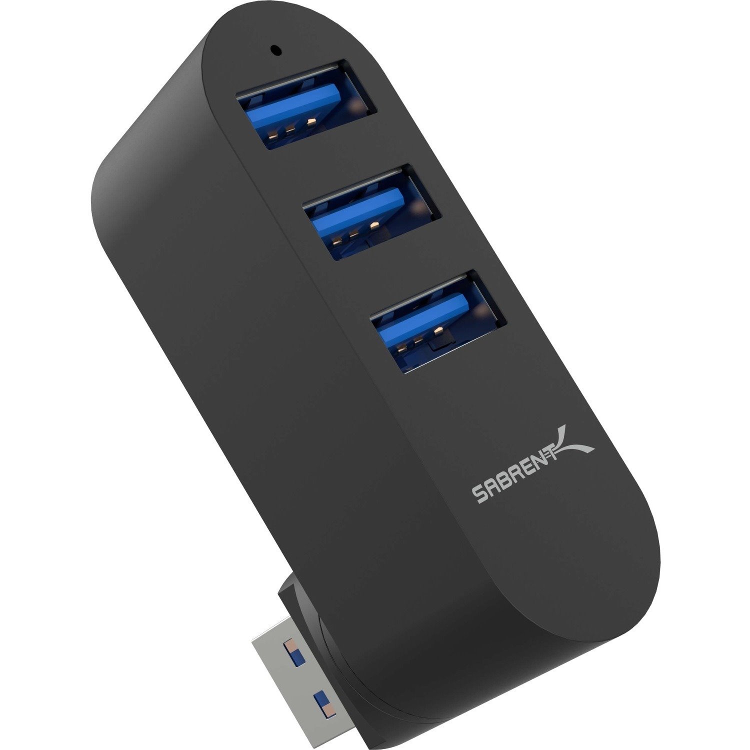 Sabrent Premium 3-Port Aluminum Mini USB 3.0 [90&deg;/180&deg; Degree Rotatable] (HB-R3MB)