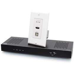 C2G HDMI HDBaseT + USB-B, RS232 Wall Plate Transmitter to Box Receiver Kit