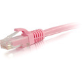 C2G 6in Cat6 Snagless Unshielded (UTP) Network Patch Cable - Pink
