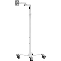 Medical Rolling Cart Extended - VESA Compatible White