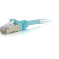 C2G-25ft Cat6a Snagless Shielded (STP) Network Patch Cable - Aqua