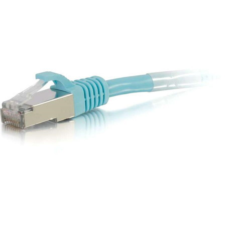 C2G-2ft Cat6a Snagless Shielded (STP) Network Patch Cable - Aqua