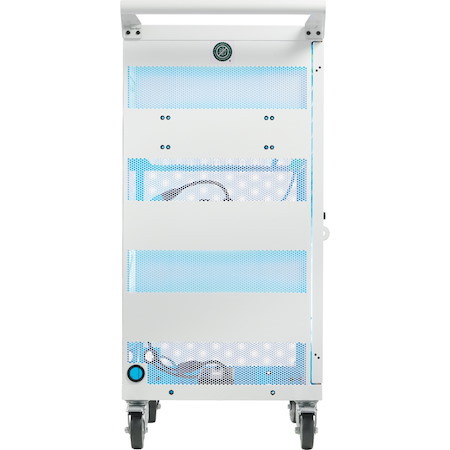 Tripp Lite by Eaton Safe-IT Multi-Device UV Charging Cart, Hospital-Grade, 32 AC Outlets, Laptops, Chromebooks, Antimicrobial, White