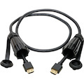 Tripp Lite by Eaton High-Speed HDMI Cable (M/M) - 4K 60 Hz HDR Industrial IP68 Hooded Connectors Black 3 ft.