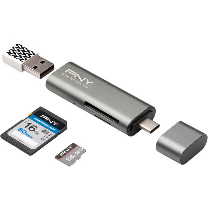 PNY Flash Reader - USB 3.1 Type C - External