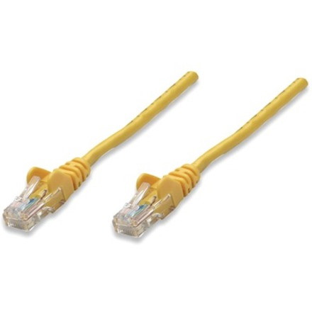 Network Patch Cable, Cat5e, 3m, Yellow, CCA, U/UTP, PVC, RJ45, Gold Plated Contacts, Snagless, Booted, Lifetime Warranty, Polybag