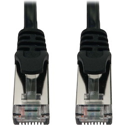 Tripp Lite Cat6a 10G Snagless Shielded Slim STP Ethernet Cable (RJ45 M/M), PoE, Black, 25 ft. (7.6 m)