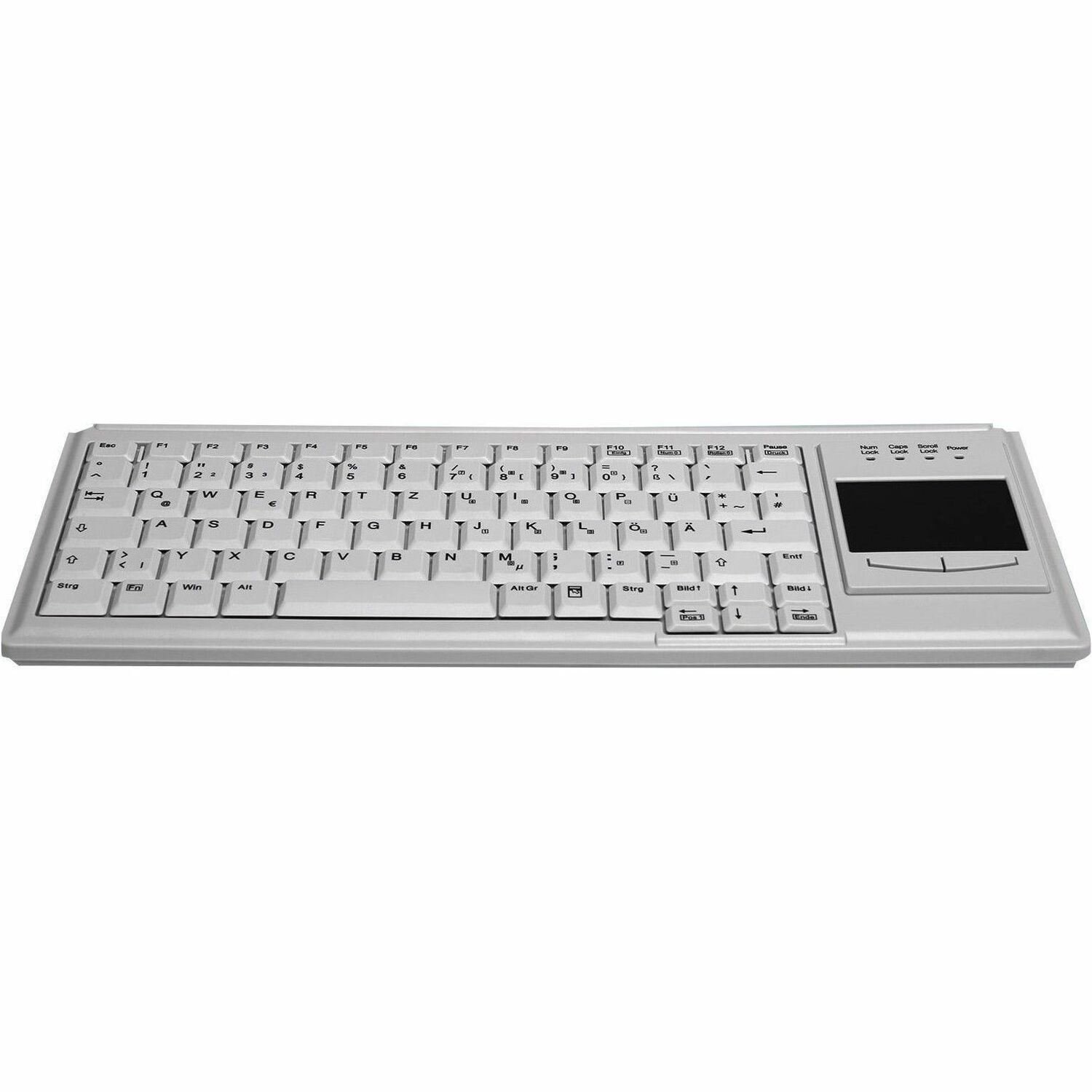 Active Key Keyboard - Cable Connectivity - USB 1.1 Interface - TouchPad - English (UK) - Light Grey