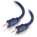 C2G 75ft 3.5mm Velocity Series Stereo Audio Cable - AUX Cable - Blue - M/M